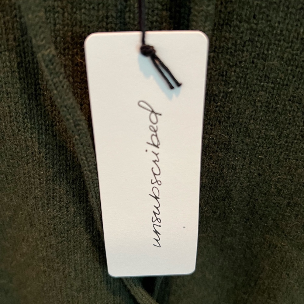 Unsubscribed Cashmere Hoodie in military green.Never worn with tags. - Picture 8 of 9